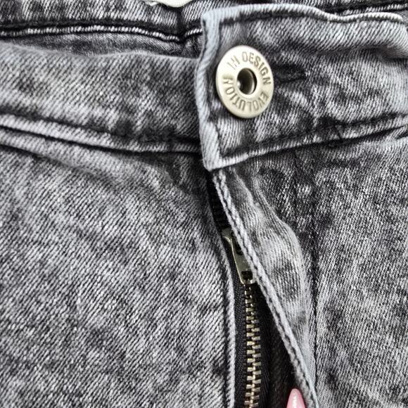 Evolution In Design Men's Acid Wash Tie Dye Stretch Skinny Jeans Gray Size 34x34 - Picture 5 of 11